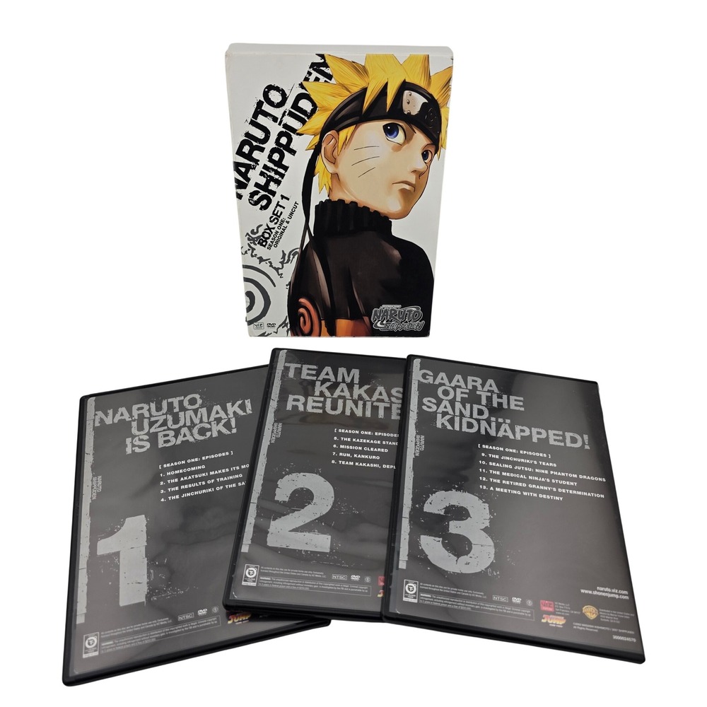 Naruto Shippuden DVD Box Set 1 Season One Original & Uncut 3-Disc Animation
